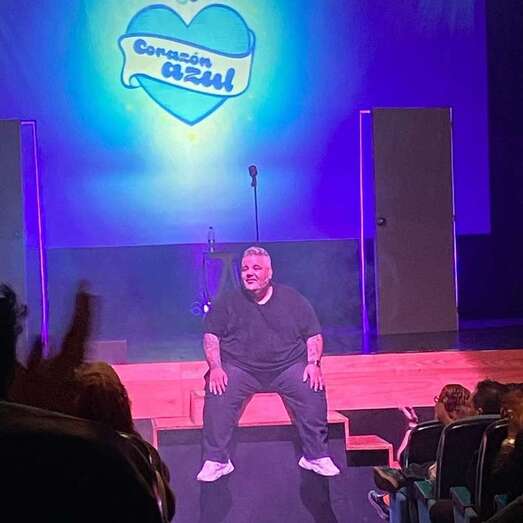 El espectáculo humorístico tuvo lugar anoche en el Teatro de Telde (Foto TA)